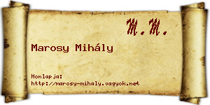 Marosy Mihály névjegykártya